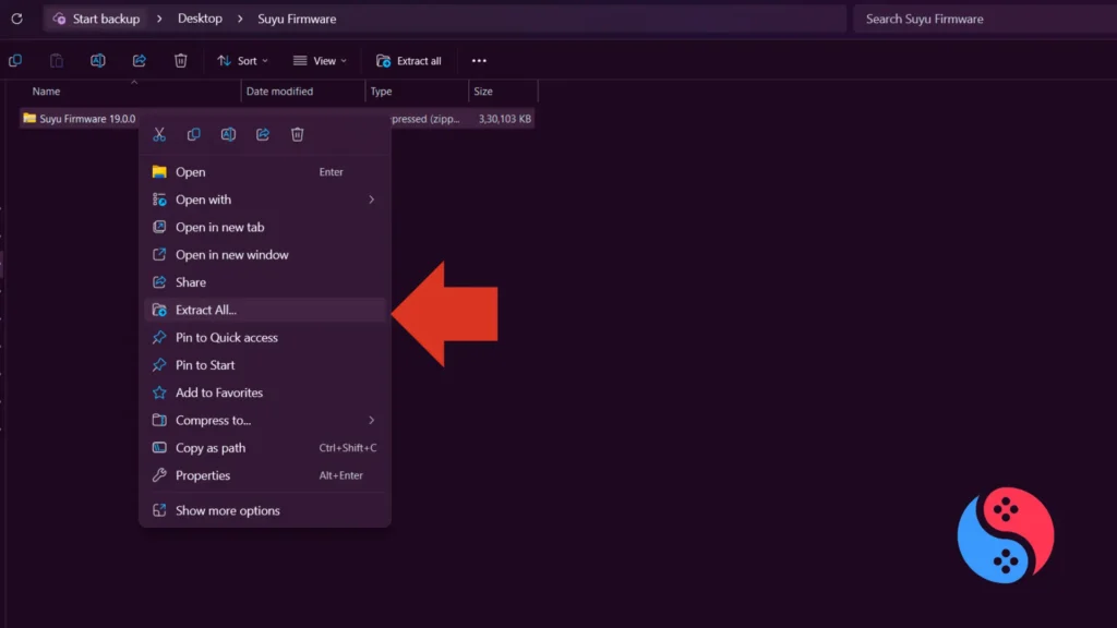 Extract the Suyu Firmware File