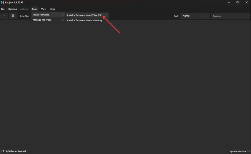 Install Ryujinx Firmware